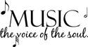 Music the voice of soul Vinyl Decal Home Wall Deco