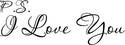 ** P.S. I Love You Vinyl Decal Home Wall Decor  **