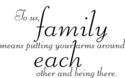 To us Family means  Decal Sticker Wall Home Decor 