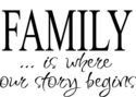 FAMILY is where our story Vinyl Wall Home Decor De