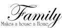 ** Family Makes a House Vinyl Decal Home Wall Deco