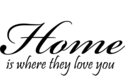 ** Home is Where Love Vinyl Decal Home Wall Decor 