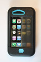 Iphone 3 Case Black W/ Turquoise Accents