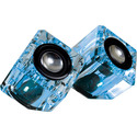 Blue Led Ice Crystal Clear Compact Speakers For Po