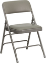Curved Triple Braced & Quad Hinged Gray Vinyl Upho