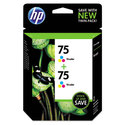 Cz070fn140 (Hp 75) Ink  Tri-Color  170 Page-Yield 