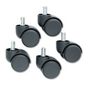 Safety Casters  100 Lbs./Caster  Nylon  Matte Blac