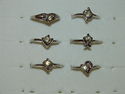 WOMEN GIRLS RINGS PLATED LAB CREATED GEMMED RINGS/