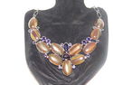 DESIGNER STONE FOSIL NECKLACE,CUSTOM DESIGN JEWELR