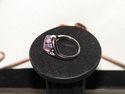 WOMEN GIRLS RINGS GENUINE STONE PLATINUM PLATED RI