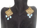 MIA ANGELA GOLD PLATED TOP DESIGNER EARRINGS,DESIG