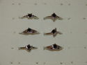 WOMEN GIRLS RINGS PLATED LAB CREATED GEMMED RINGS/