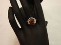 WOMEN GIRLS RINGS STONE PLATINUM PLATED RING TIGER