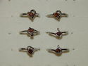WOMEN,GIRLS RHODIUM PLATED LAB CREATED GEMMED RING