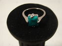 WOMEN GIRLS RINGS STONE PLATINUM PLATED RING GENUI