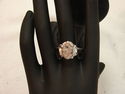 WOMEN GIRLS RINGS STONE PLATINUM PLATED RING GENUI