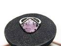 WOMEN GIRLS RINGS GENUINE STONE PLATINUM PLATED RI