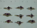 WOMEN GIRLS RINGS PLATED LAB CREATED GEMMED RINGS/