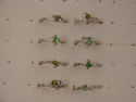 WOMEN GIRLS RINGS PLATED LAB CREATED GEMMED RINGS/