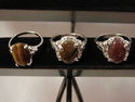WOMEN GIRLS RINGS STONE PLATINUM PLATED RING TIGER
