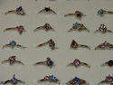 WOMEN GIRLS RINGS PLATED LAB CREATED GEMMED RINGS/