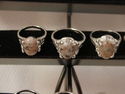 WOMEN GIRLS RINGS STONE PLATINUM PLATED RING GENUI