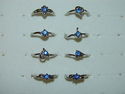 WOMEN GIRLS RINGS PLATED LAB CREATED GEMMED RINGS/