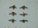 WOMEN,GIRLS RHODIUM PLATED LAB CREATED GEMMED RING