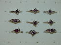 WOMEN GIRLS RINGS PLATED LAB CREATED GEMMED RINGS/