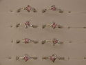 WOMEN GIRLS RINGS PLATED LAB CREATED GEMMED RINGS/