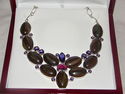 DESIGNER STONE FOSIL NECKLACE,CUSTOM DESIGN JEWELR