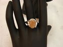 WOMEN GIRLS RINGS STONE PLATINUM PLATED RING GENUI