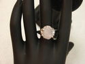 WOMEN GIRLS RINGS STONE PLATINUM PLATED RING GENUI
