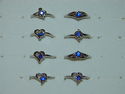 WOMEN GIRLS RINGS PLATED LAB CREATED GEMMED RINGS/