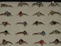 WOMEN GIRLS RINGS PLATED LAB CREATED GEMMED RINGS/