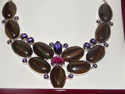 DESIGNER STONE FOSIL NECKLACE,CUSTOM DESIGN JEWELR
