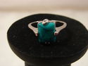 WOMEN GIRLS RINGS STONE PLATINUM PLATED RING GENUI