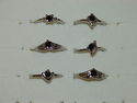 WOMEN GIRLS RINGS PLATED LAB CREATED GEMMED RINGS/