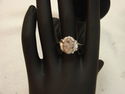 WOMEN GIRLS RINGS STONE PLATINUM PLATED RING GENUI