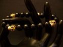 Black Onyx Large Skull Bracelet Chrome Baby Hearts