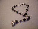 Onyx Skull Rosary Bracelet Chrome Baby Hearts King