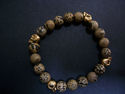 Leopard Jasper Skull Bracelet Chrome Baby Hearts K