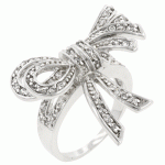 Large Cz Bow Ring (size: 06)
