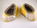 Pair of New Yellow No-Turn Bell horse boots 5.75" 