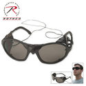 Black Tactical Sunglasses With Wind Guard (Glacier