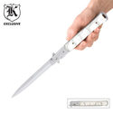 13" Monster White Pearl Stiletto Folding Knife - G