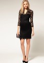 Women Elegant Sexy Lace Black / White 3/4 Sleeves 