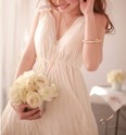 NEW WOMENS DEEP V-NECK BACKLESS WHITE WEDDING BRID