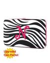 NEW TRENDY ZEBRA PRINT FLAT WALLET WITH INITIAL N 