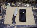 U.S.A. Tracker Folding Lockback Knife With Sheath 